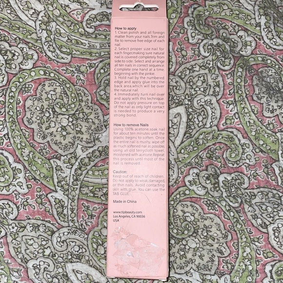 Bnib Tip Beauty brand glue-on nails. The color is black & style is long stiletto - Picture 2 of 5